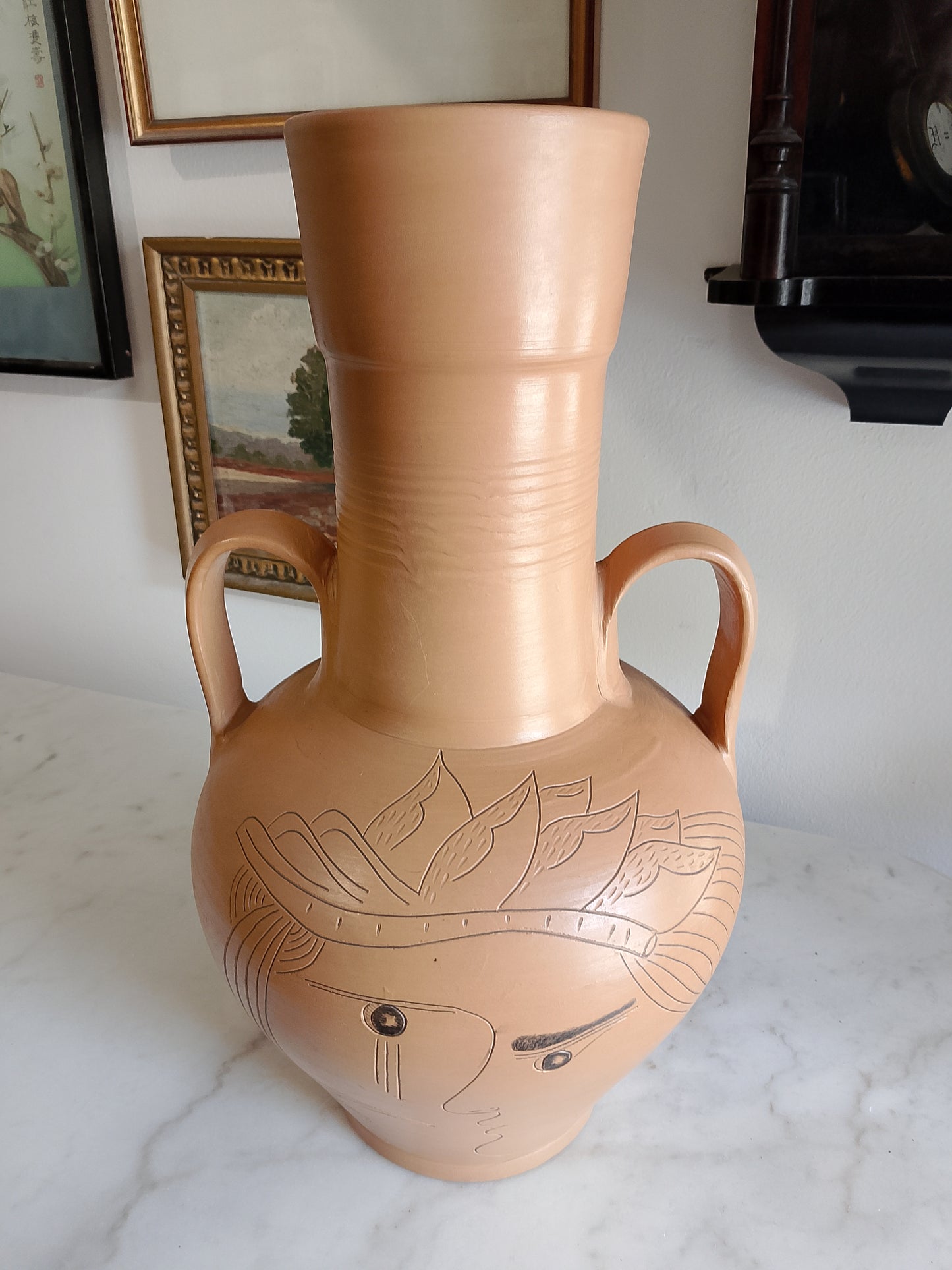 Vaso in terrecotta con manici