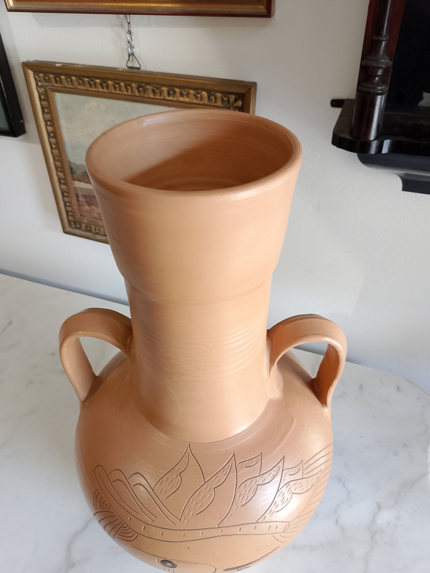 Vaso in terrecotta con manici