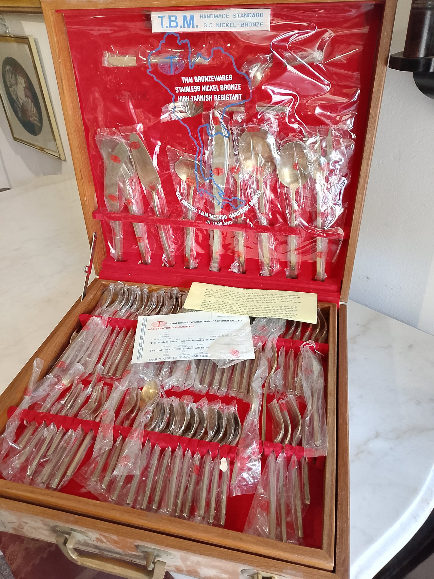 Set posate ottone anni 60