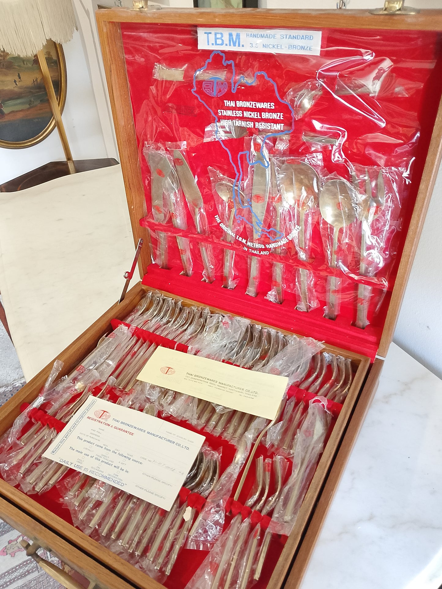 Set posate ottone anni 60