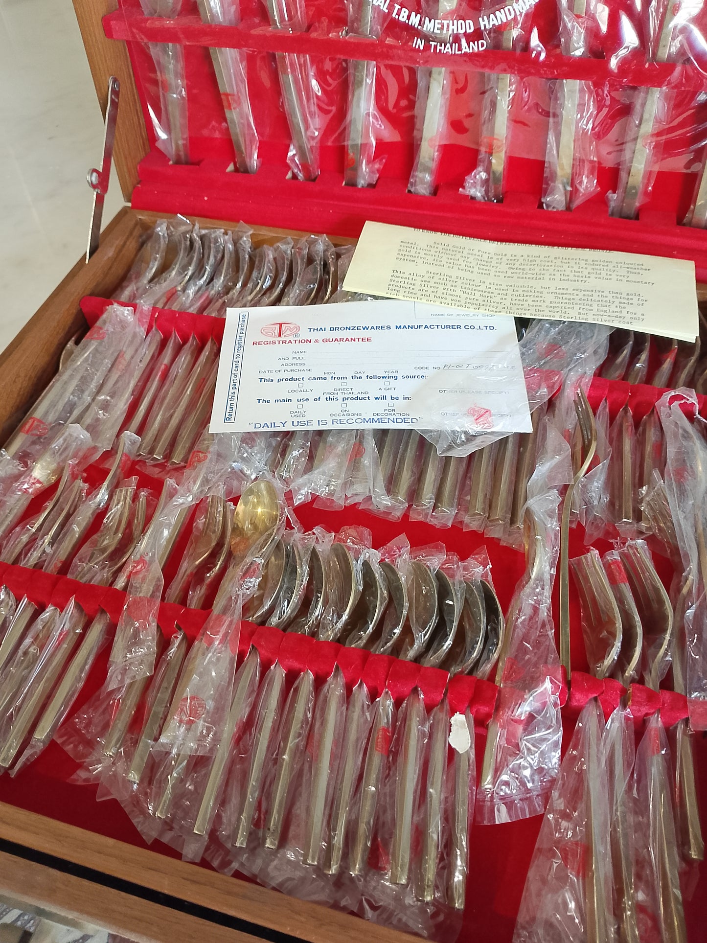 Set posate ottone anni 60
