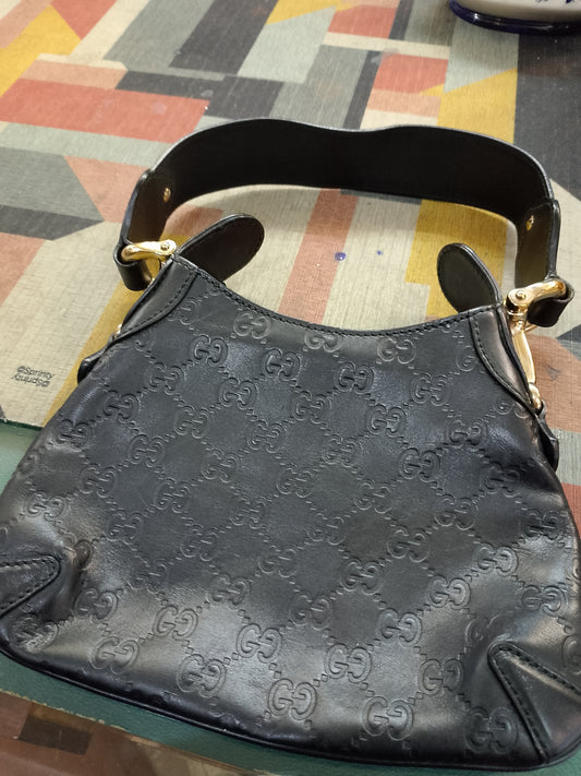 Borsa Gucci modello Hobo in pelle nero