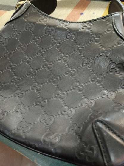 Borsa Gucci modello Hobo in pelle nero